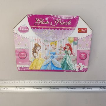 Puzzle se třpytkami disney princezny 50 ks